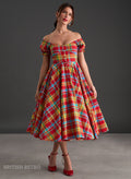 'Carmen' Sophia Check 50s Premium Organic Cotton 50s Dress