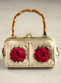 Rosie Cream Crochet Vintage Style Bag