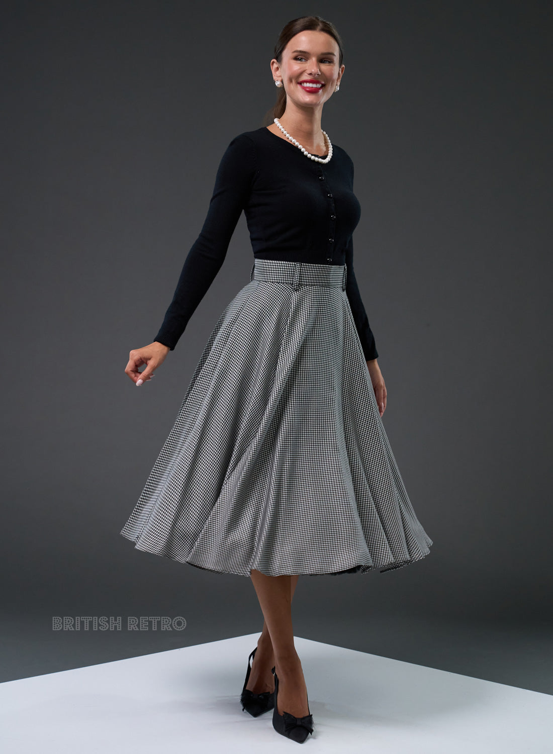Bonny Houndstooth 50s Style 'Bonny Skirt