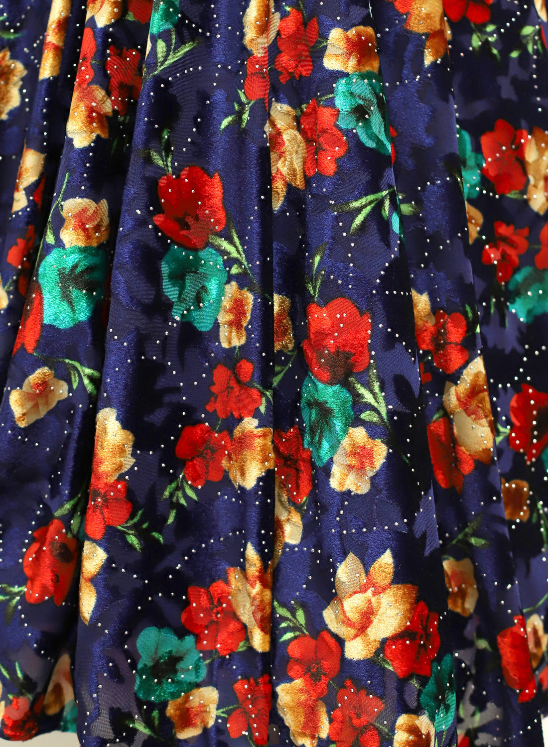 Dee Dee Royal Blue Embellished Floral Fit & Flare Dress | Women’s Tea Dress