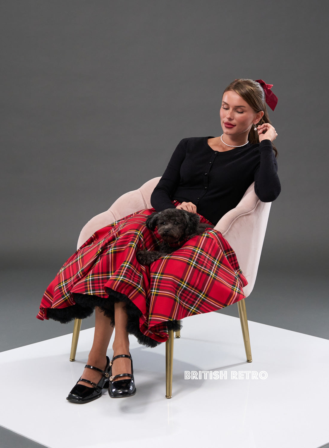 Royal Stewart Tartan 50s Style 'Bonny Skirt' With Pockets