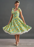 'Suzy Q' Sunflower 50s Full Circle Dress