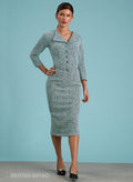 'Tallulah Chanel-esque' Vintage Sweetheart Boucle Wiggle Dress
