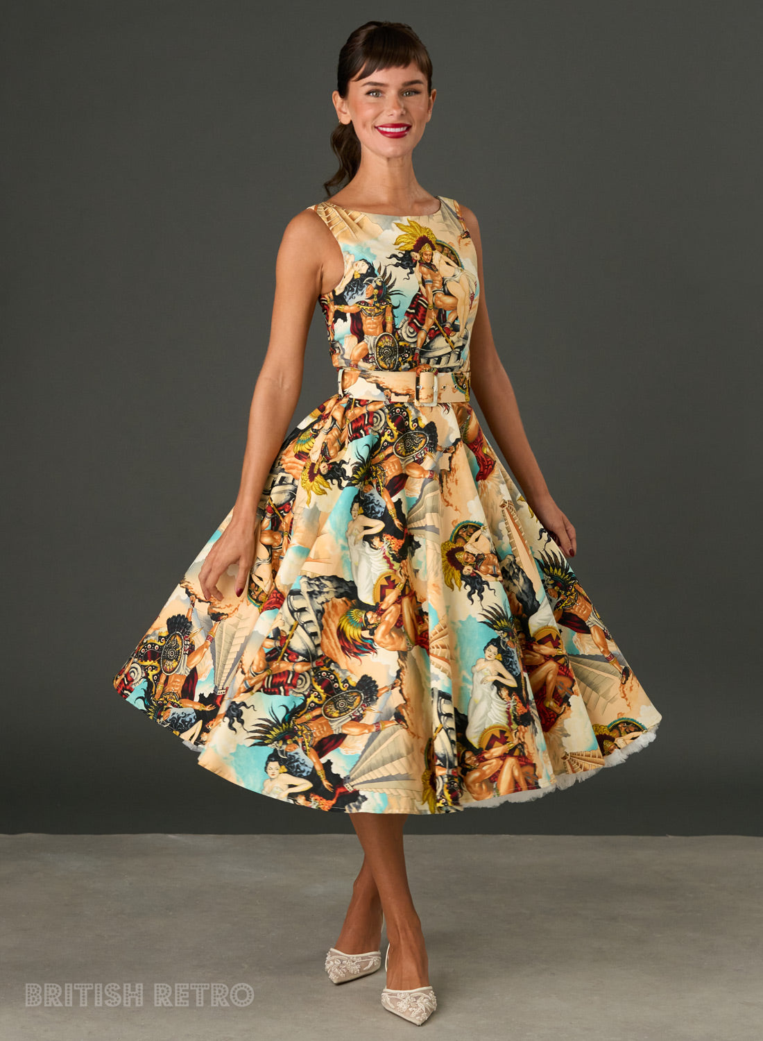 Audrey Leyenda Fully Lined 1950s Inspired Midi Dress