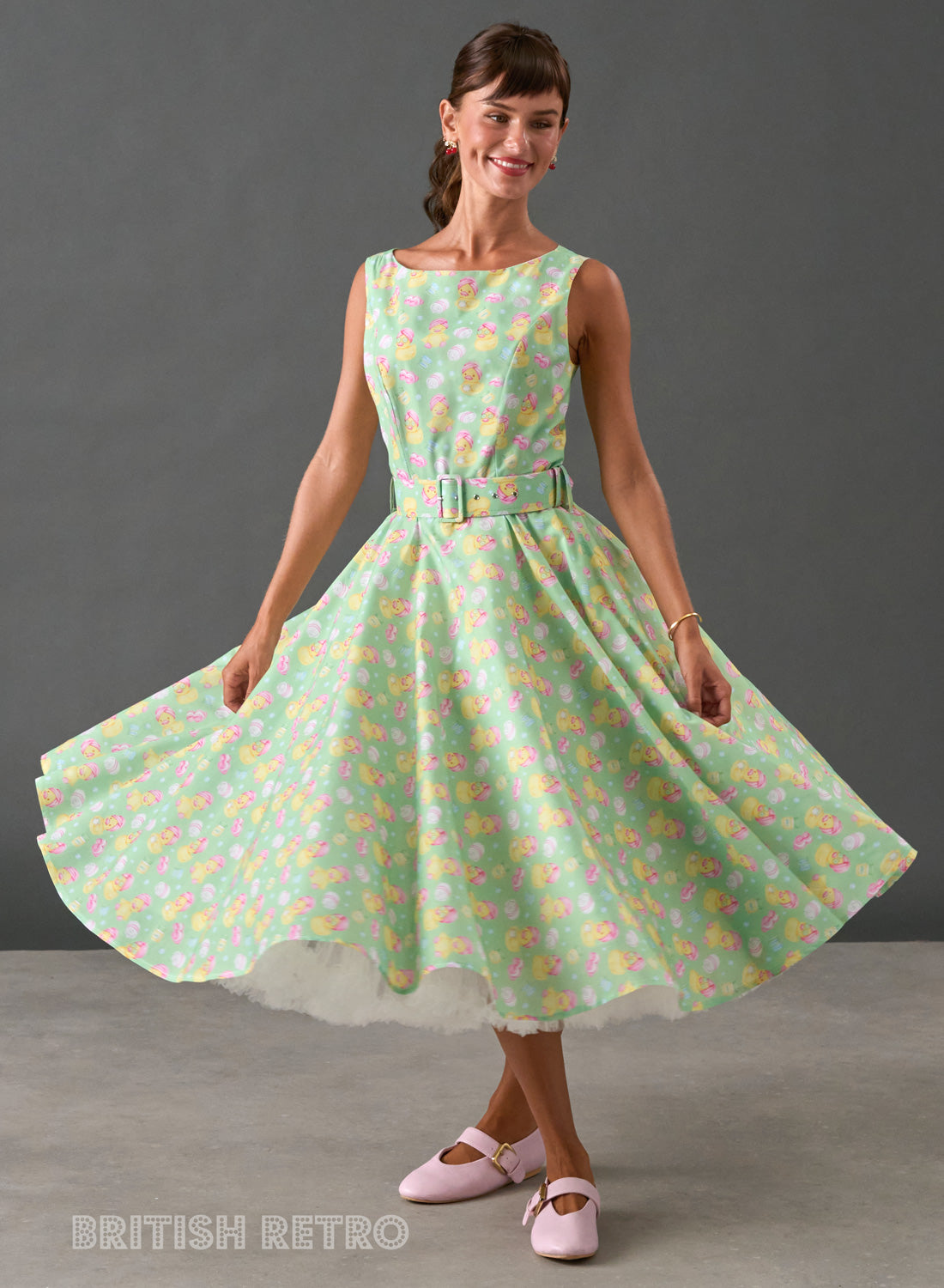 Audrey 50s Kitsch Ducky Swing Dress