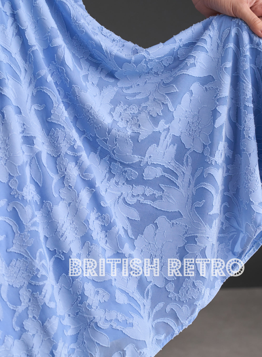 Dee Dee Porcelain Blue Jacquard Full Circle Dress