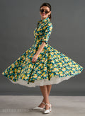'Way Out West' Giant Sunflower 50s Style Swing Dress