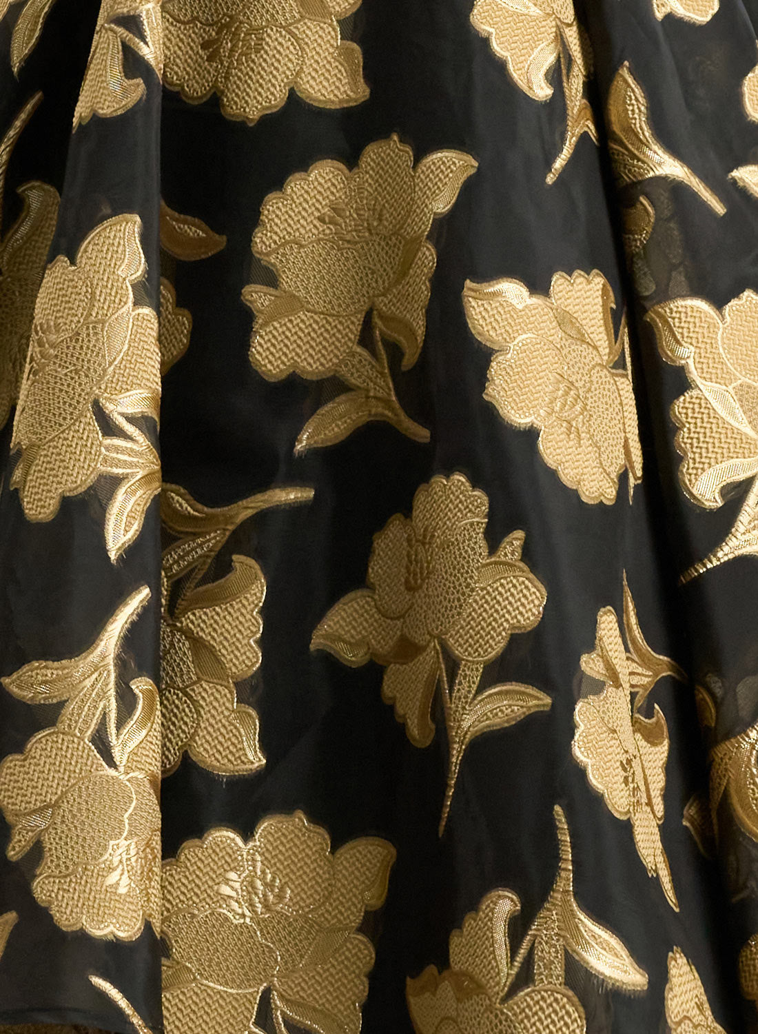Grace Kelly Gold Embroidered Full Circle Dress