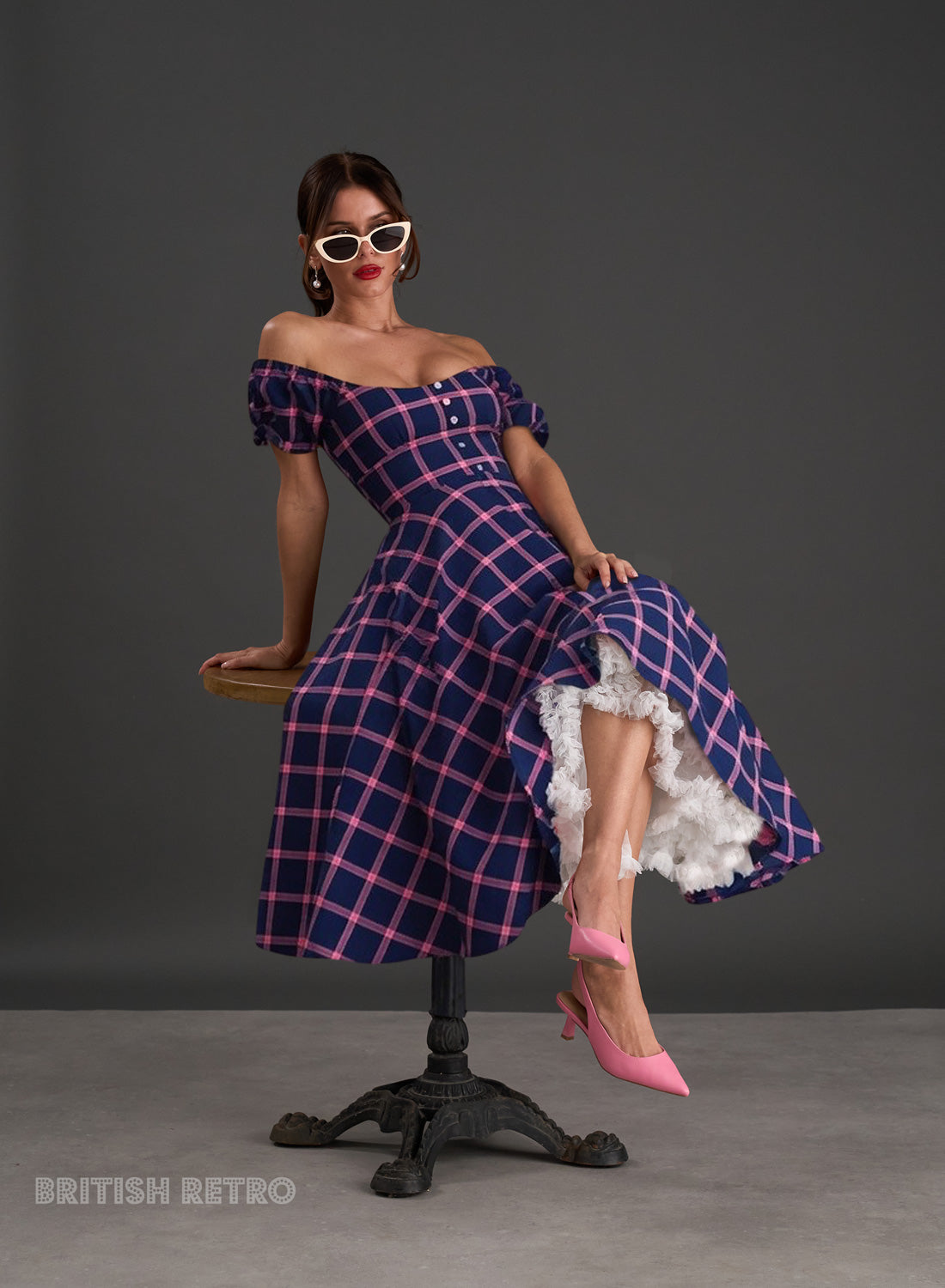 'Carmen' Candy Check 1950s Dress