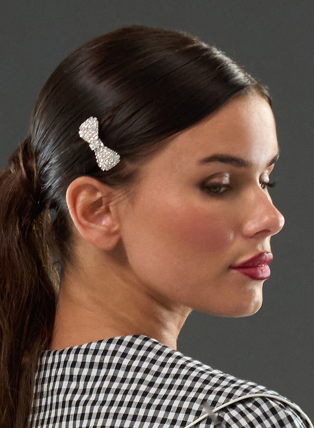 Diamanté Bow Hair Clip