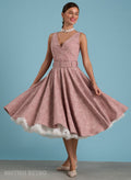 Grace Kelly Vintage Pink Jacquard Vintage Inspired Dress