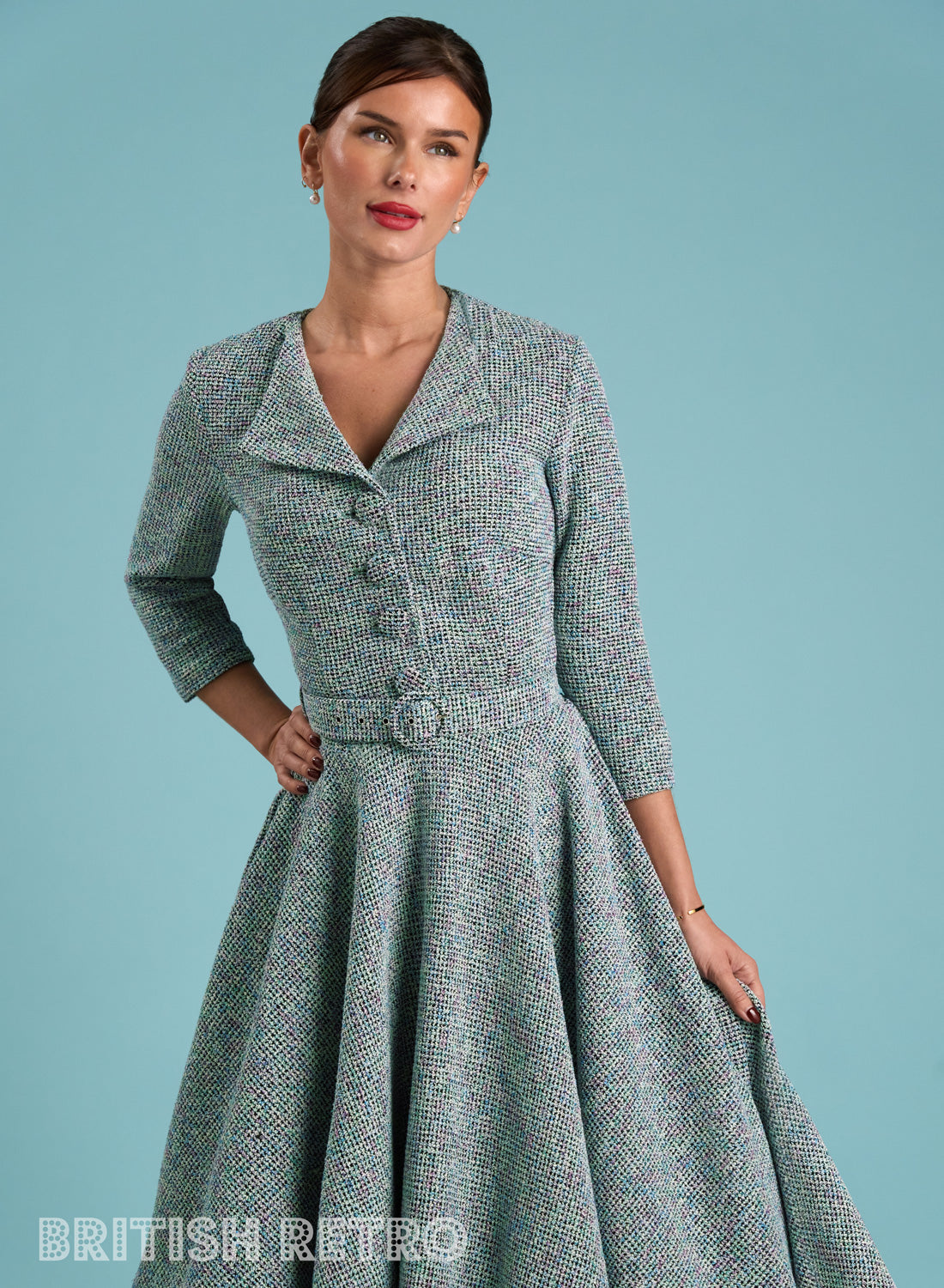 'Tallulah Chanel-esque' Vintage Sweetheart Boucle Dress