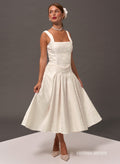 Antoinette Ivory Vintage Midi Wedding Dress