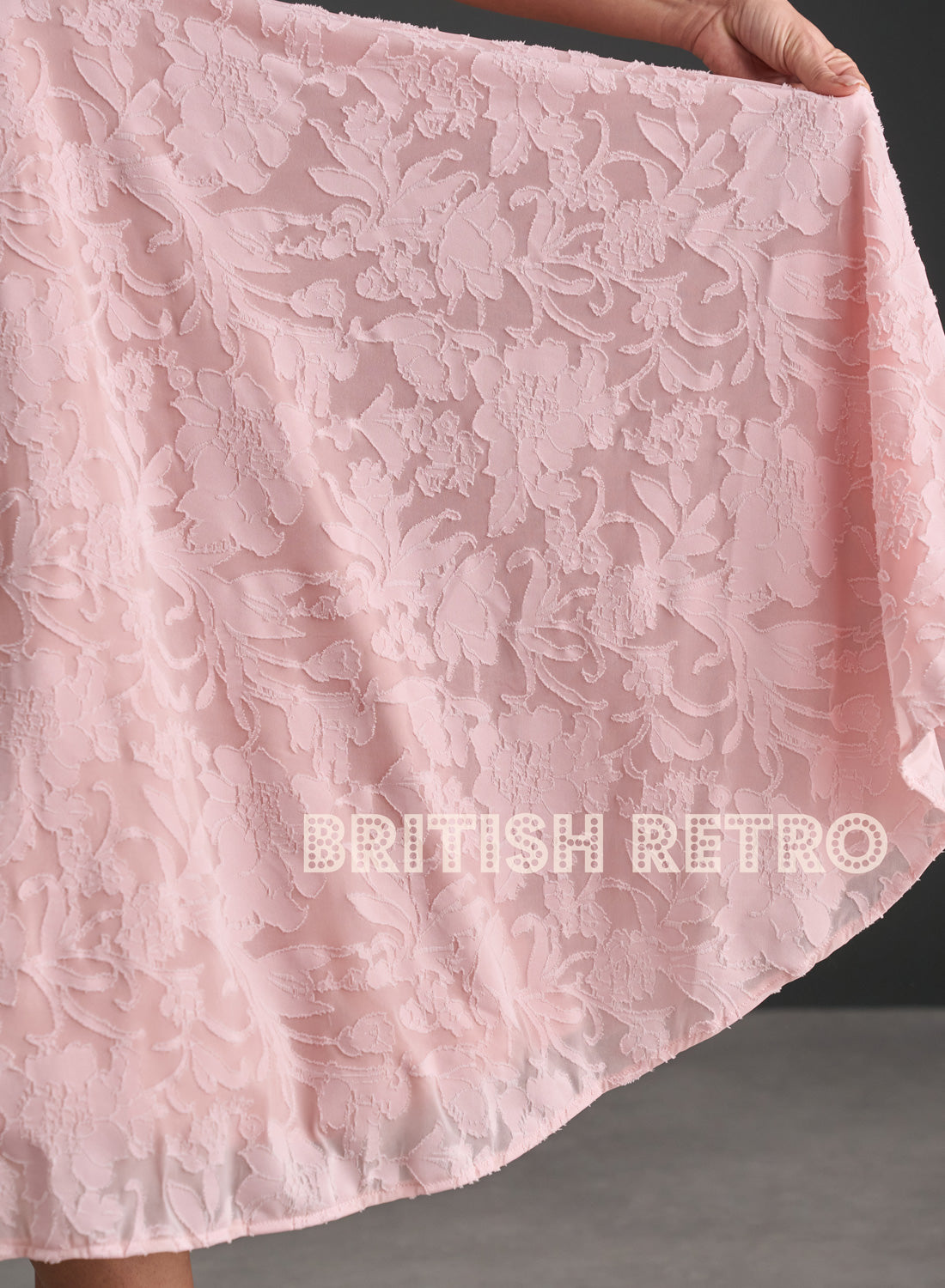 Dee Dee Dainty Pink Jacquard Full Circle Dress