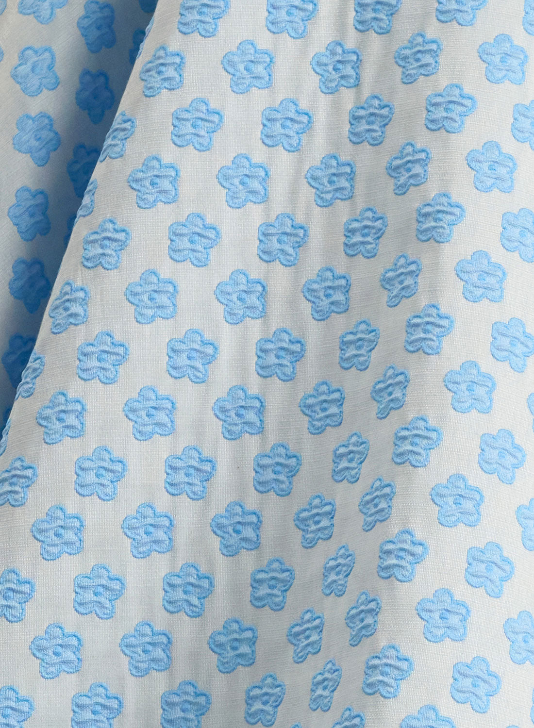 Grace Kelly Powder Blue Daisy  Brocade 1950s Style Dress