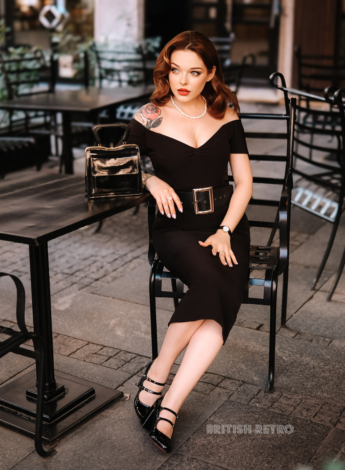 Black 1950s Bodycon Dress | Rhonda’s Revenge
