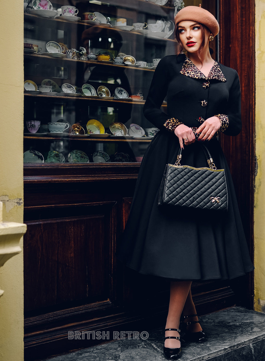 Tallulah Black Leopard Full Circle Swing Dress