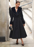 Wonderland 1950s Style Black Coat Made in the UK