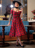 Dee Dee Royal Stewart Tartan Vintage 50s Full Circle Dress