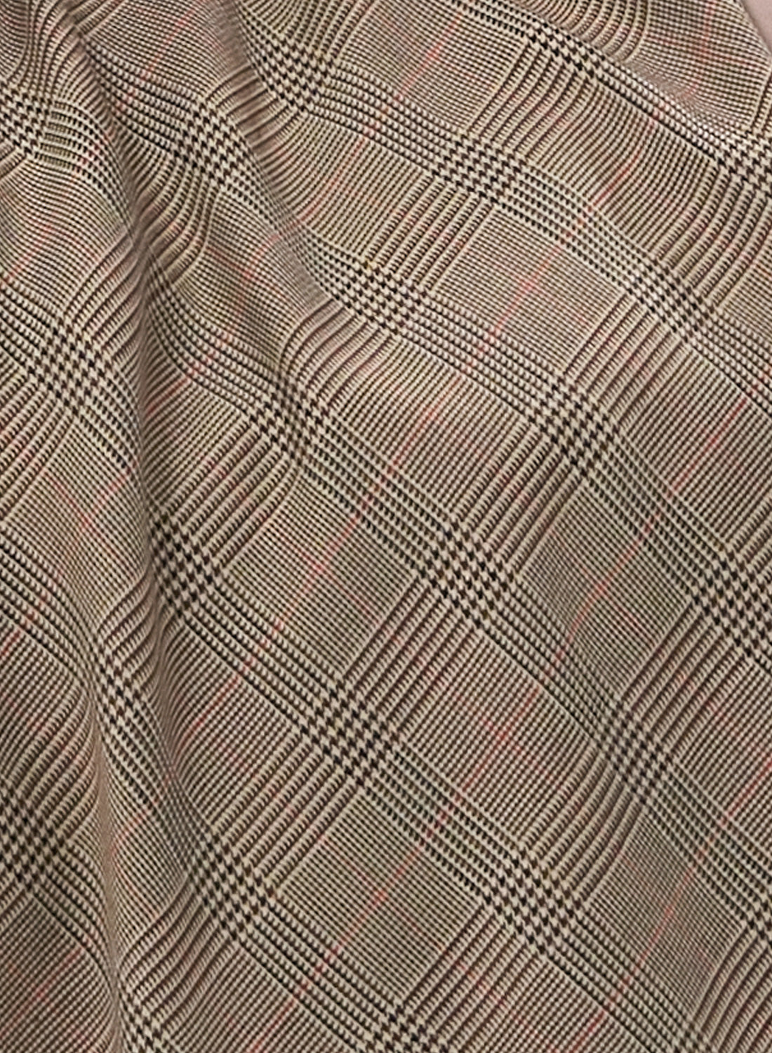 Tan Tartan 50s Style 'Bonny Skirt' With Pockets