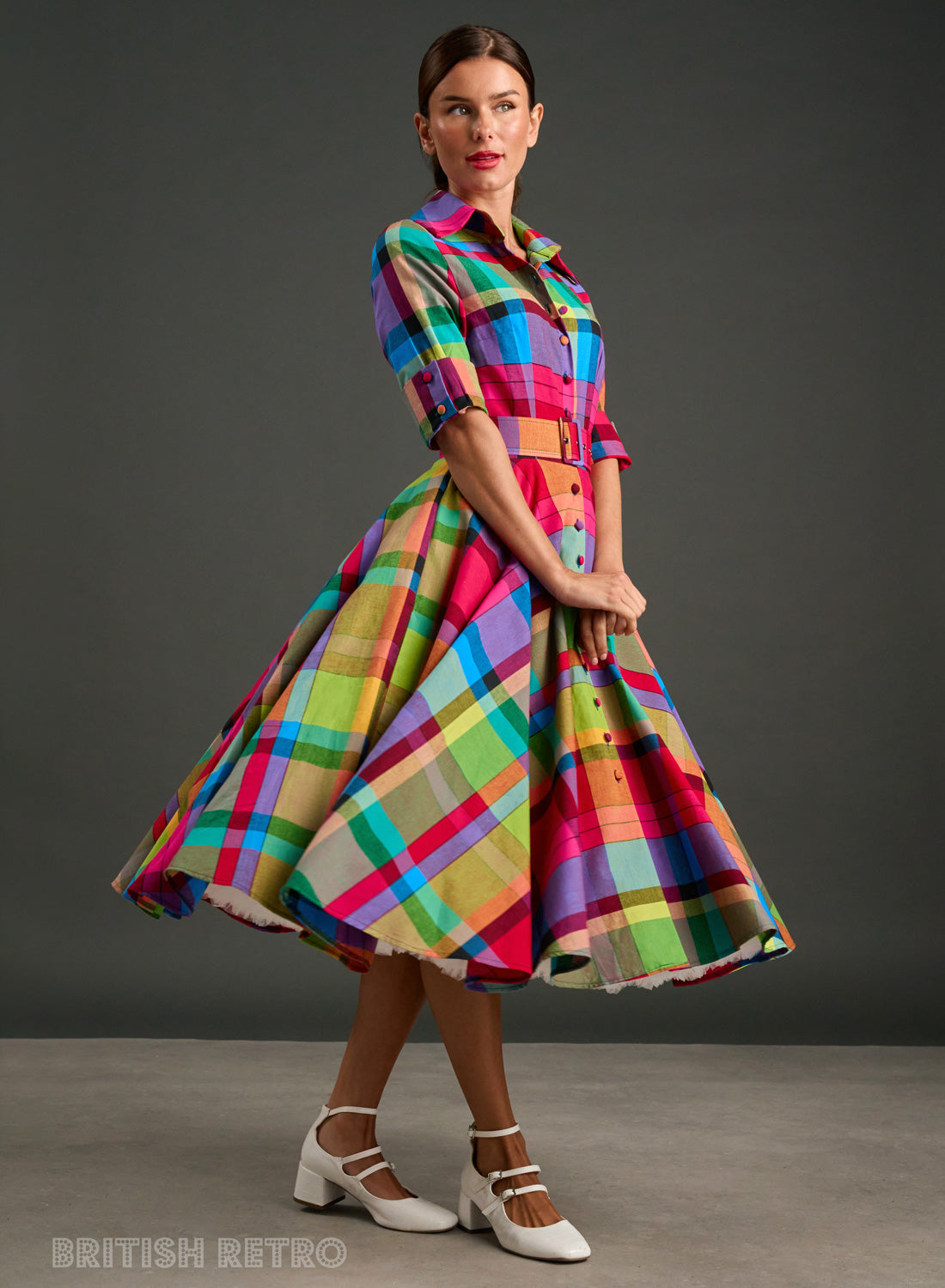 'Way Out West' Lola Check Vintage Dress