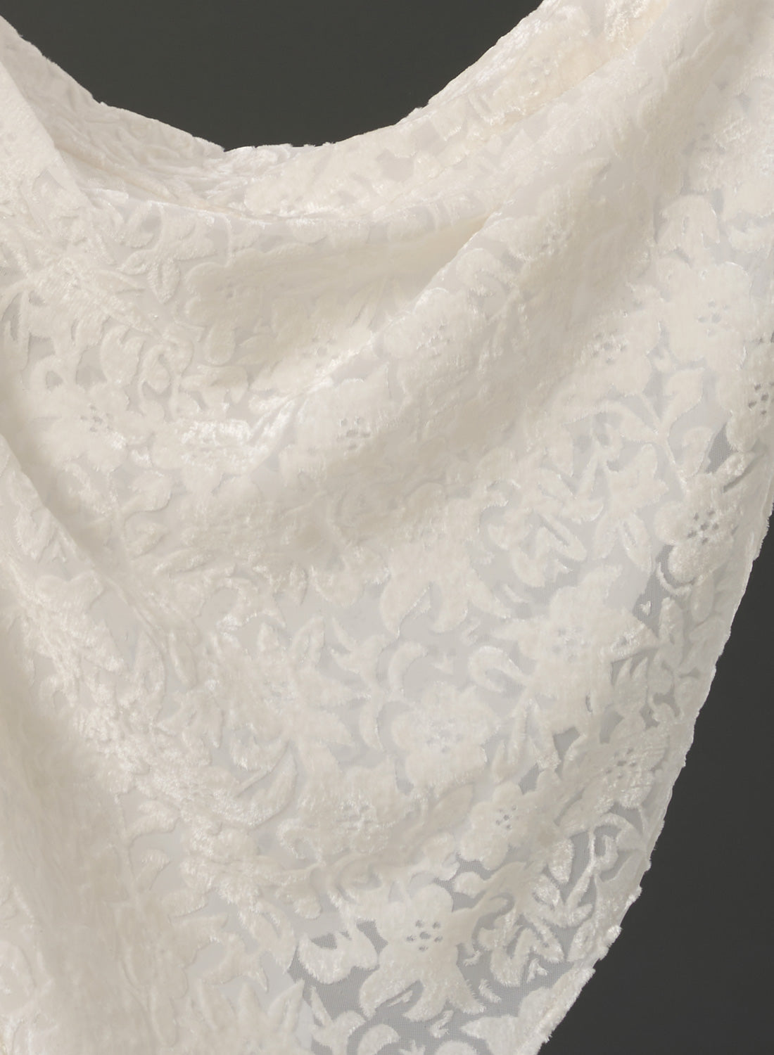 Dee Dee Ivory Damask Devore Chiffon Full Circle Dress
