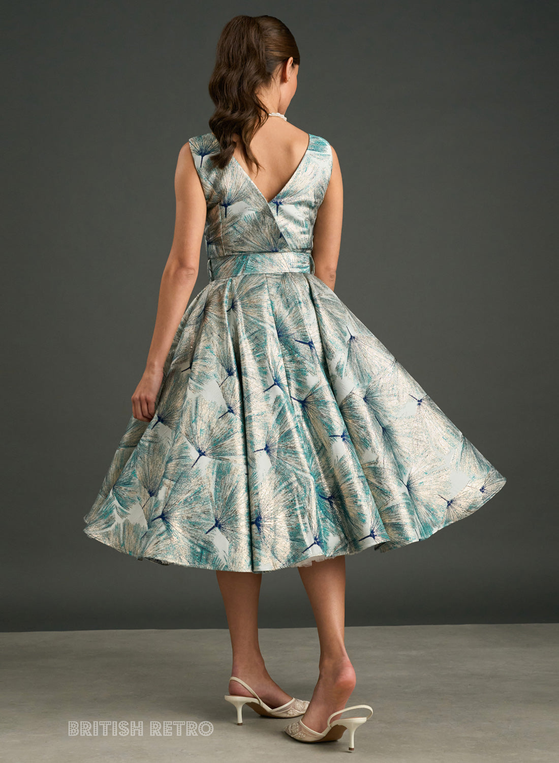 Grace Kelly Aurore Blue 1950s Style Dress