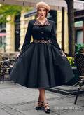 Tallulah Black Leopard Full Circle Swing Dress