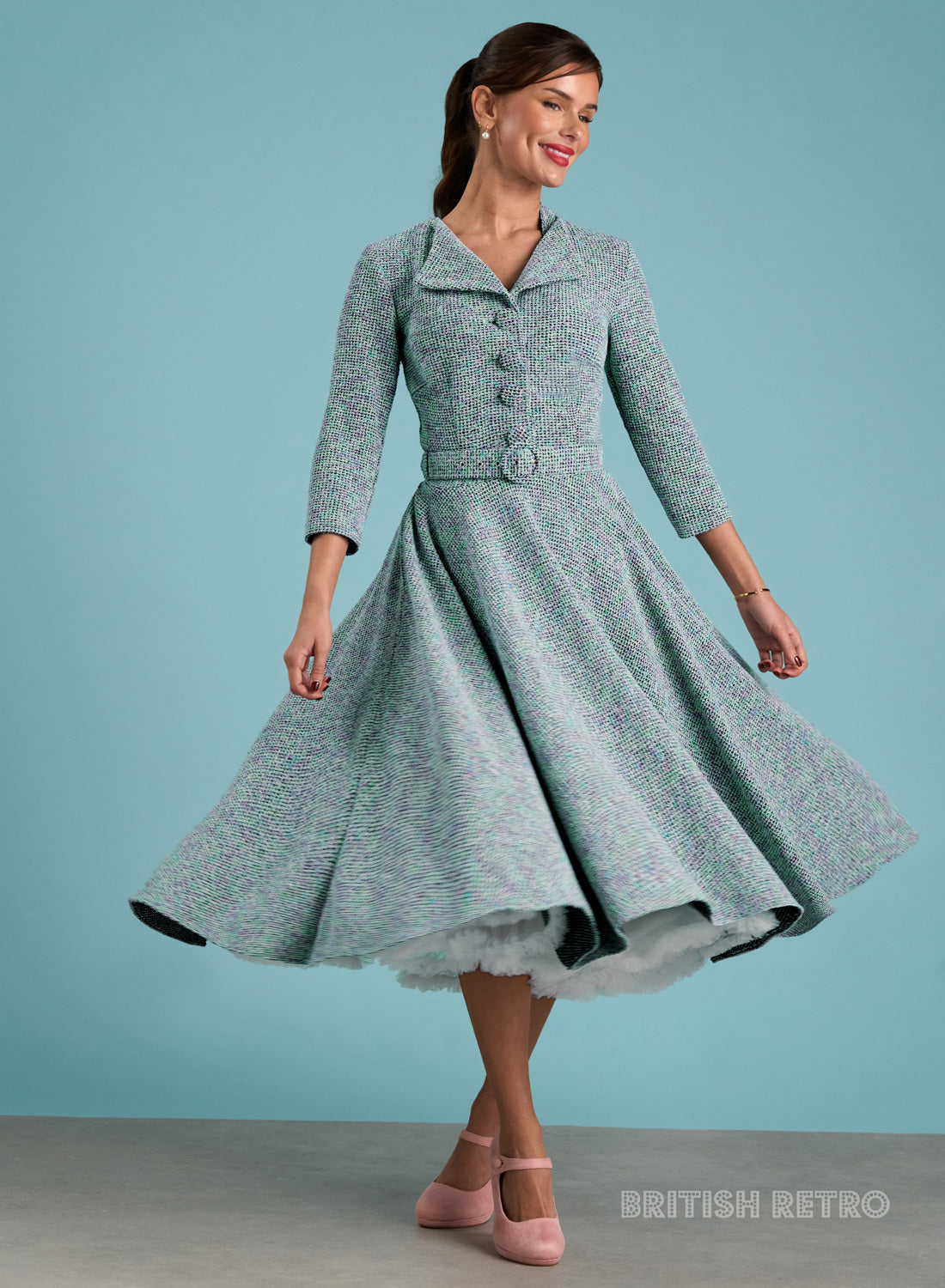 'Tallulah Chanel-esque' Vintage Sweetheart Boucle Dress