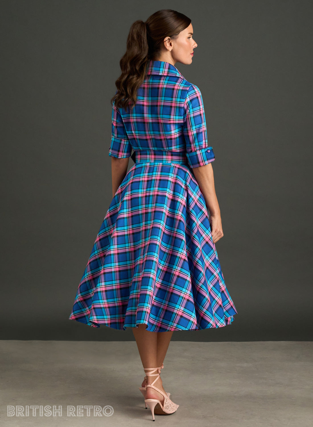 'Way Out West' Beaumont Check Vintage Dress