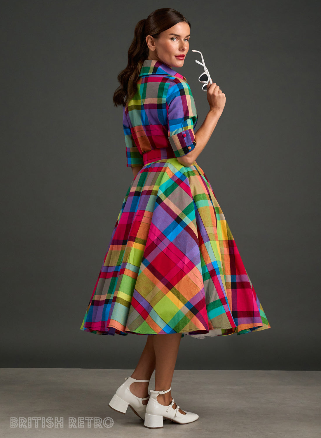 'Way Out West' Lola Check Vintage Dress