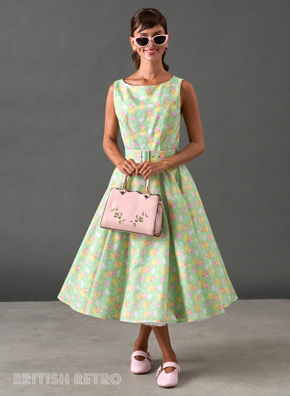 Audrey 50s Kitsch Ducky Swing Dress