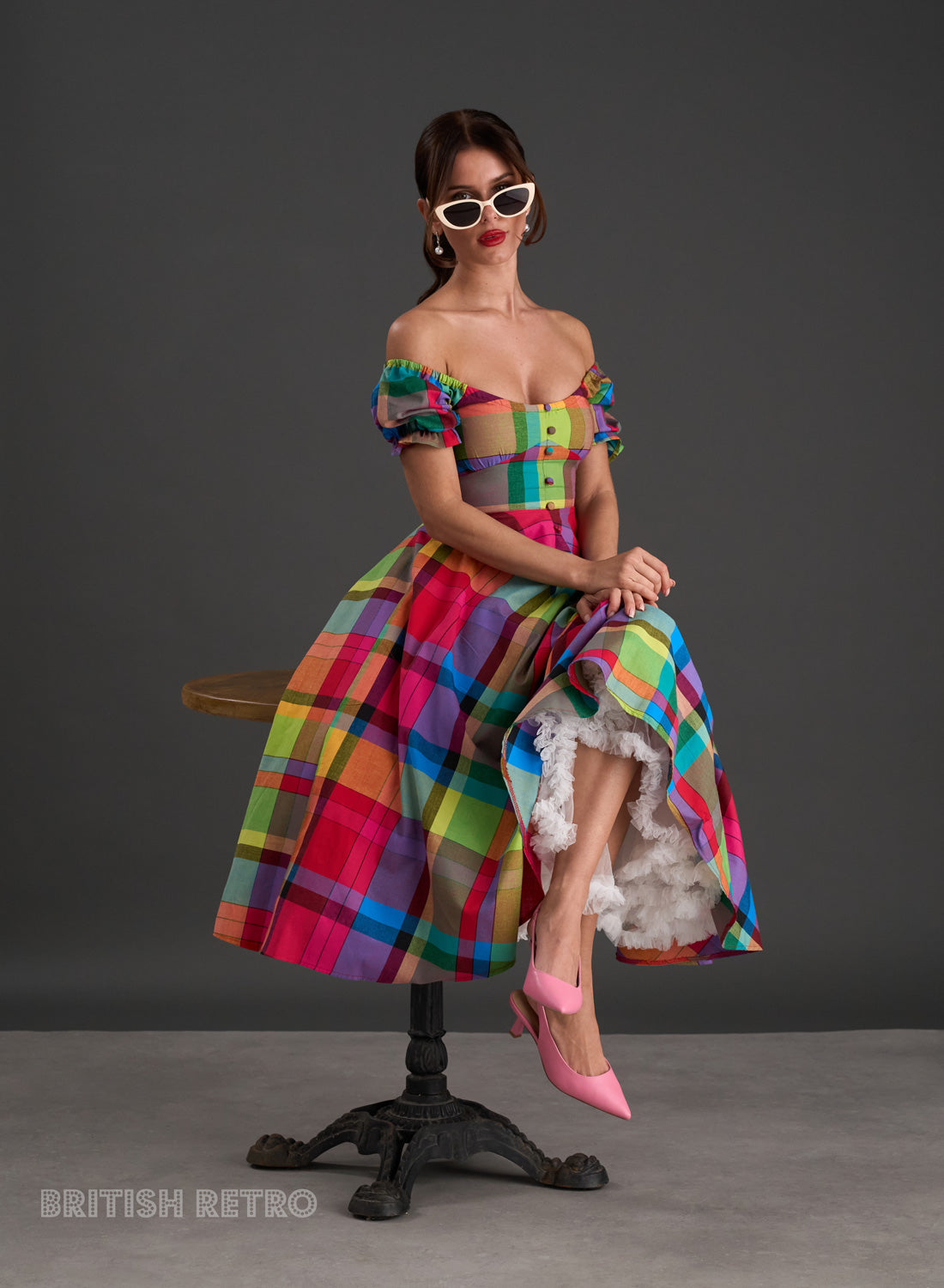 'Carmen' Lola Check 50s Premium Organic Cotton 50s Dress