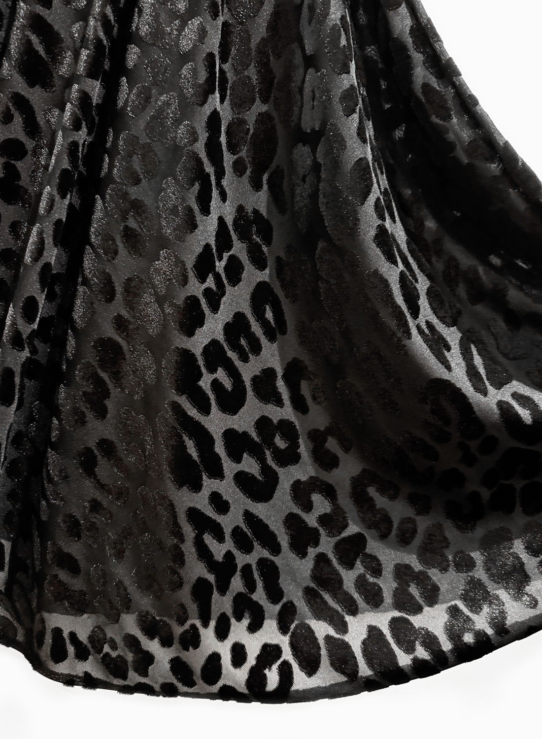 'Dee Dee' Leopard Flock Chiffon 50's Full Circle Dress