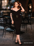 Black 1950s Bodycon Dress | Rhonda’s Revenge