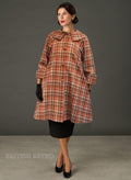 The Geneviève Autumn Check 1950s Style Coat