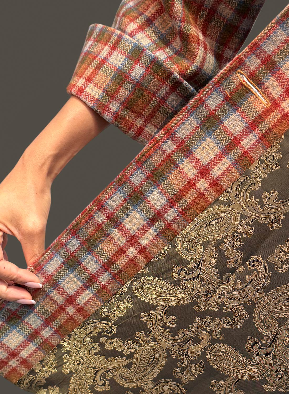 The Geneviève Autumn Check 1950s Style Coat