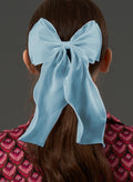 50s Style Sky Blue Charm Bow