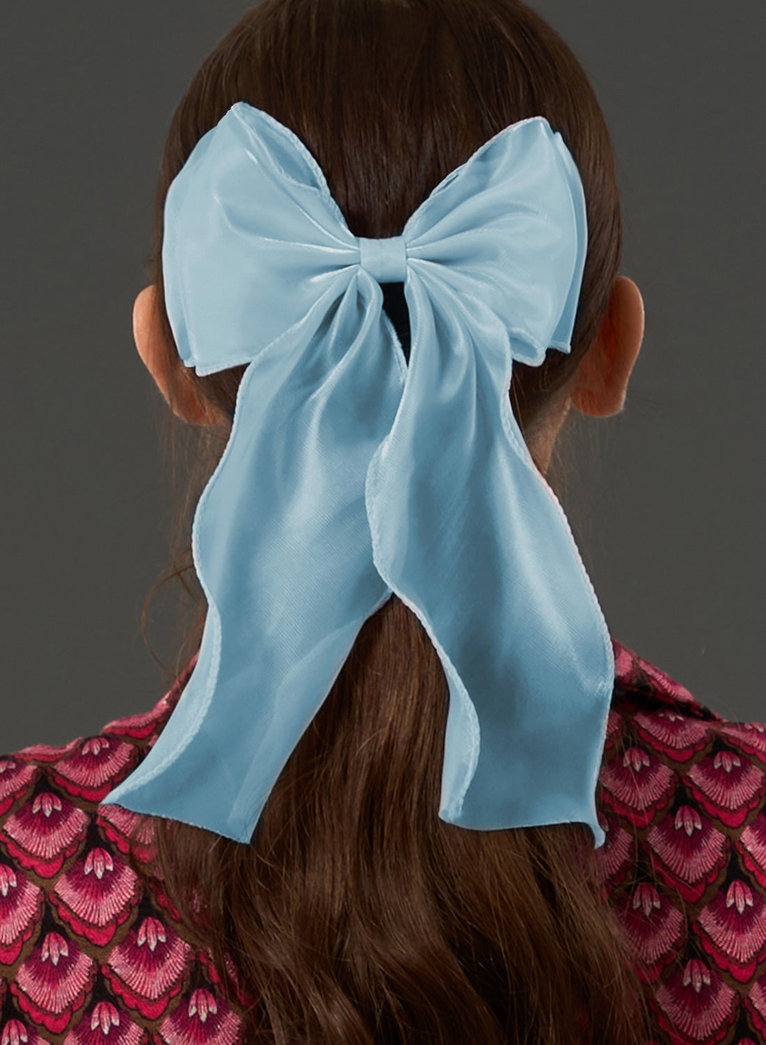 50s Style Sky Blue Charm Bow