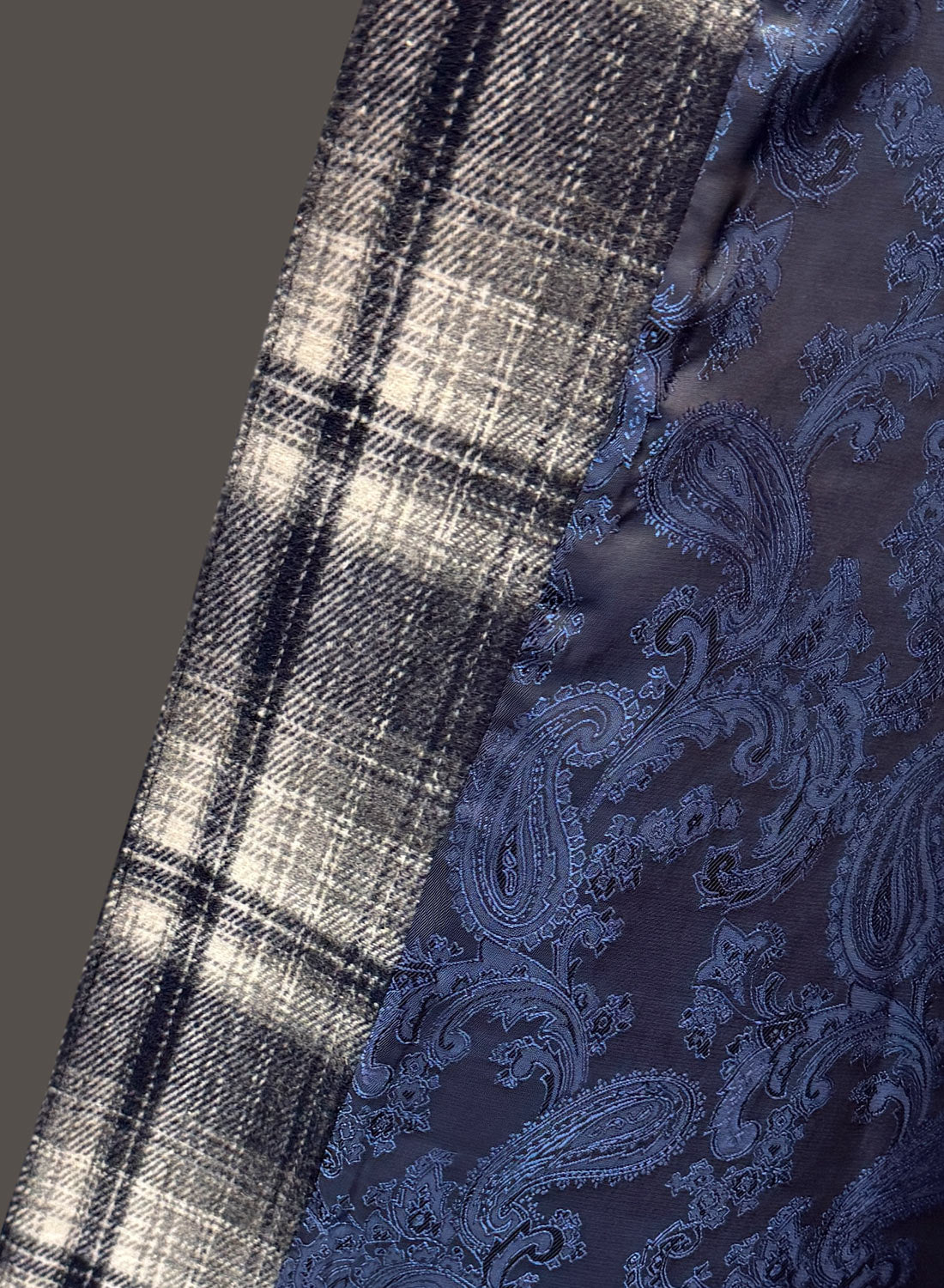 The Geneviève French Navy Check 1950s Style Coat