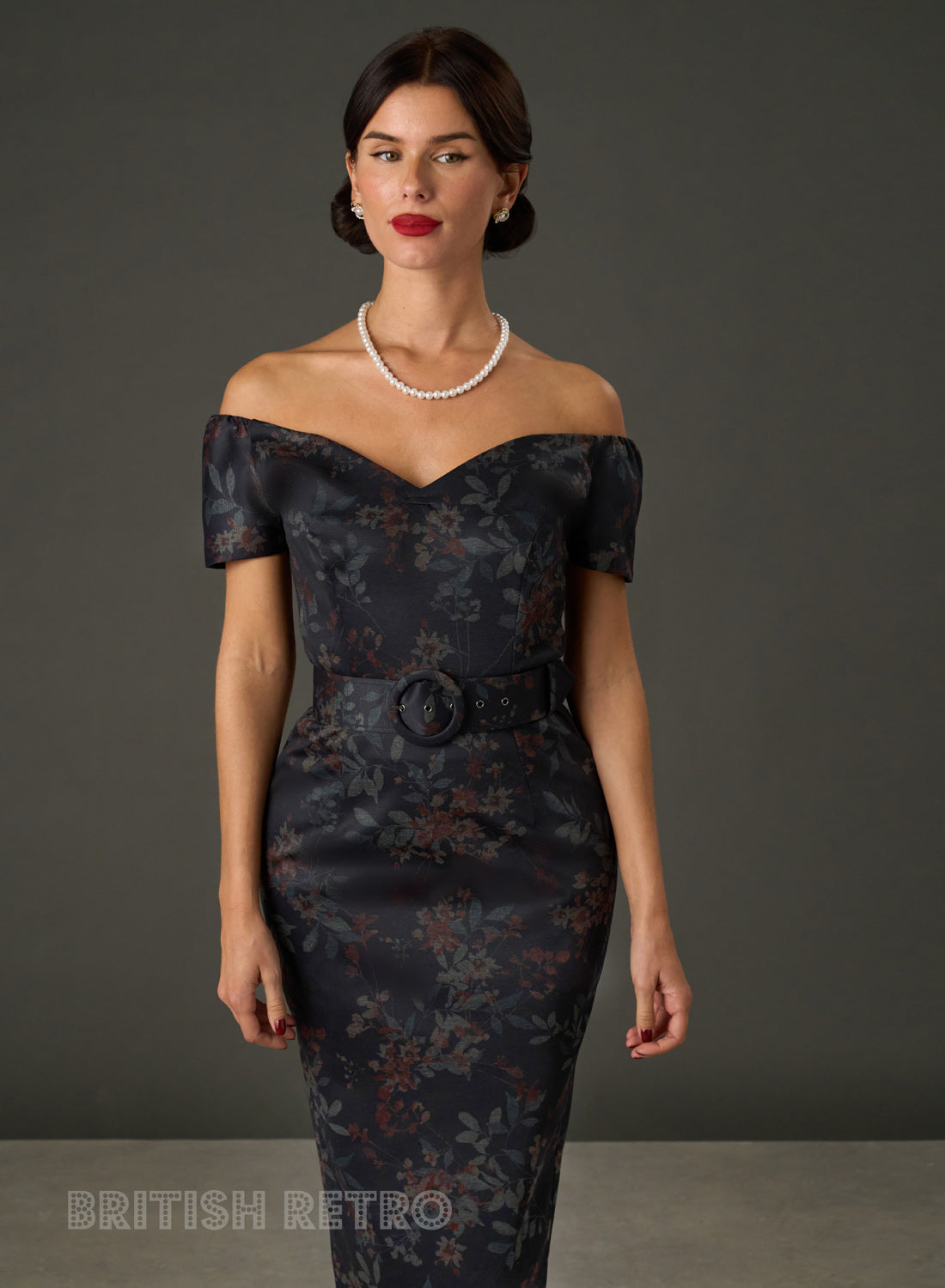 'Rhonda’s Revenge' Midnight Chinoiserie 1950s Bodycon Dress