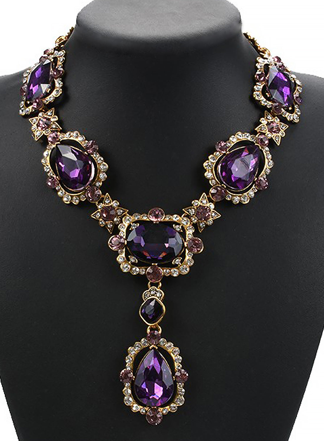 Elizabeth Taylor Amethyst Crystal Necklace