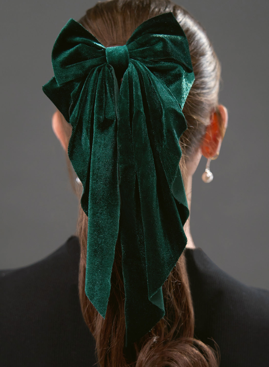 50s Style Emerald Hair Bow