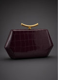 Ingrid Oxblood Vintage Style Clutch Bag