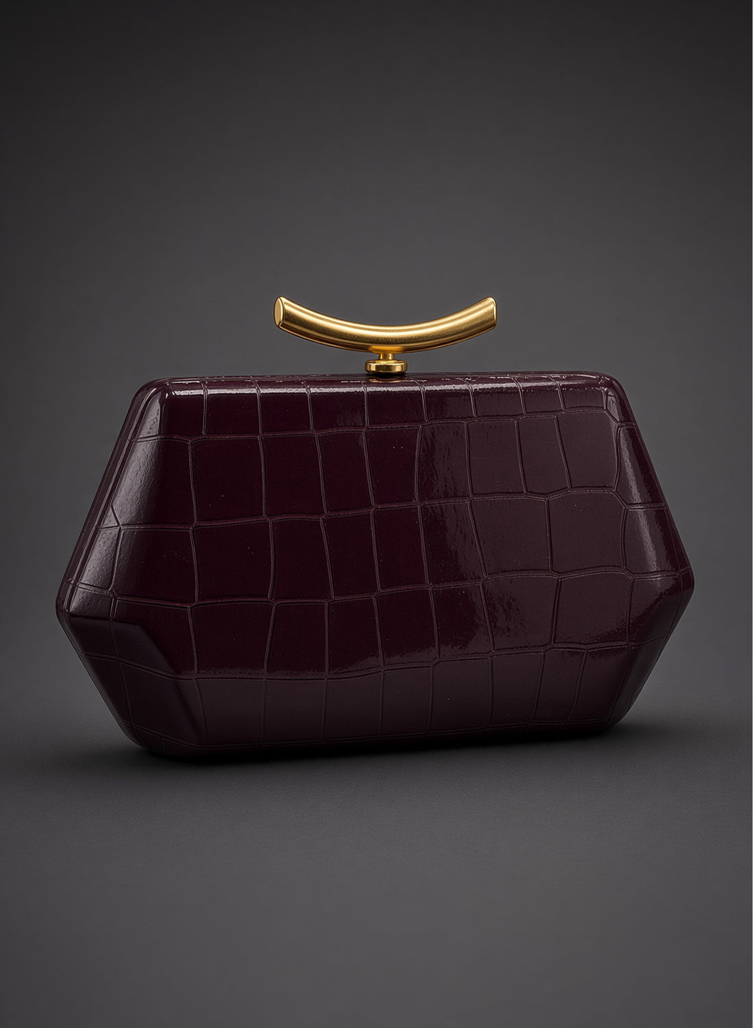 Ingrid Oxblood Vintage Style Clutch Bag