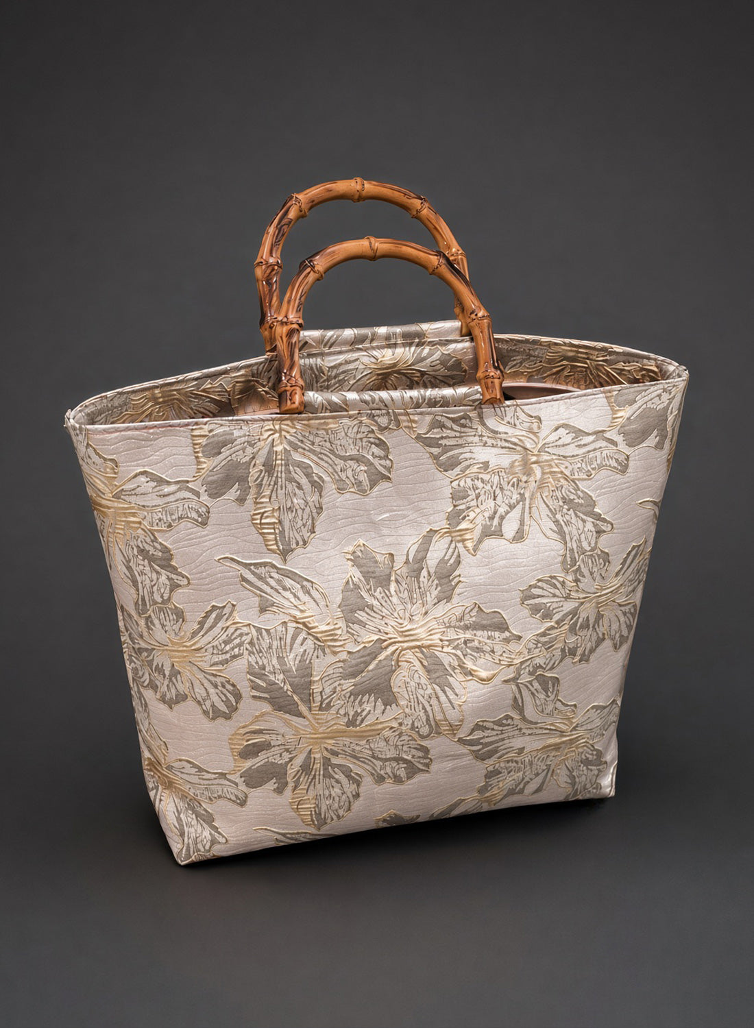 The Lana tote bag in champagne by British Retro, an elegant everyday handbag