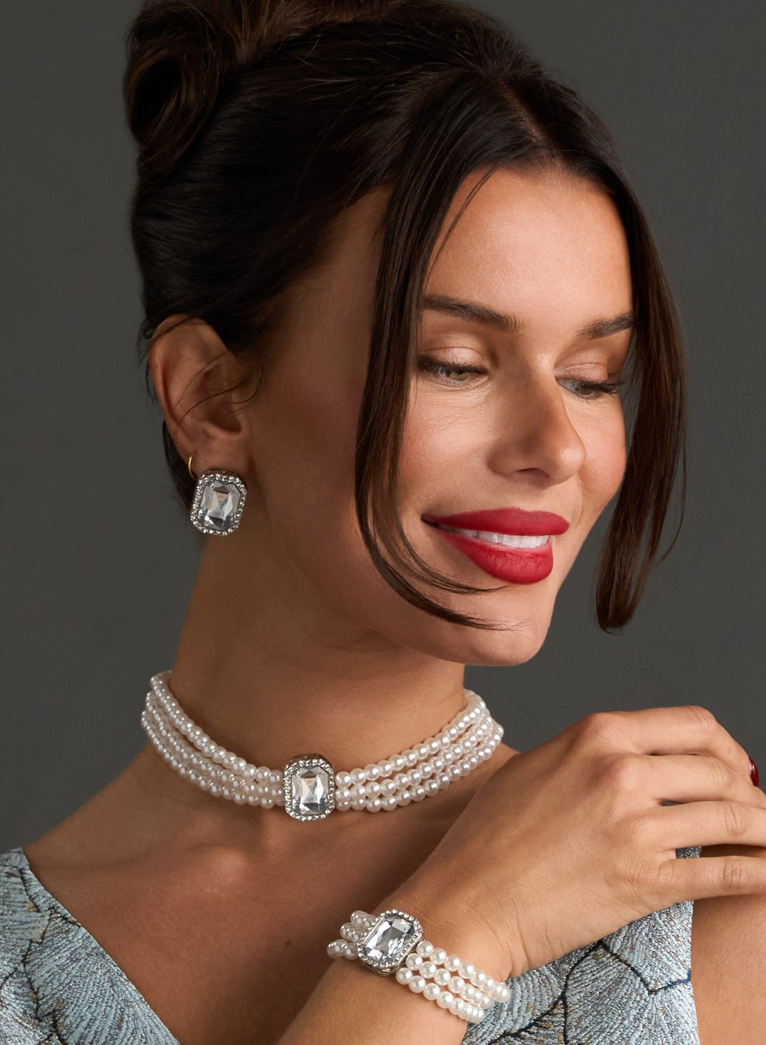 The Mayfair Pearl & Crystal Trio Set