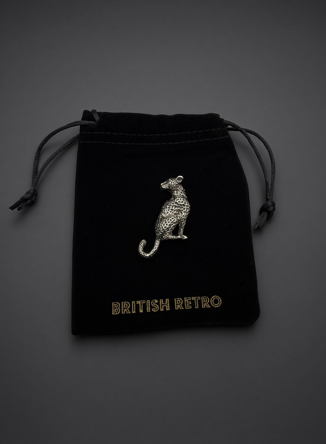 Dietrich leopard brooch by British Retro, a glamorous vintage style brooch for coats and collars