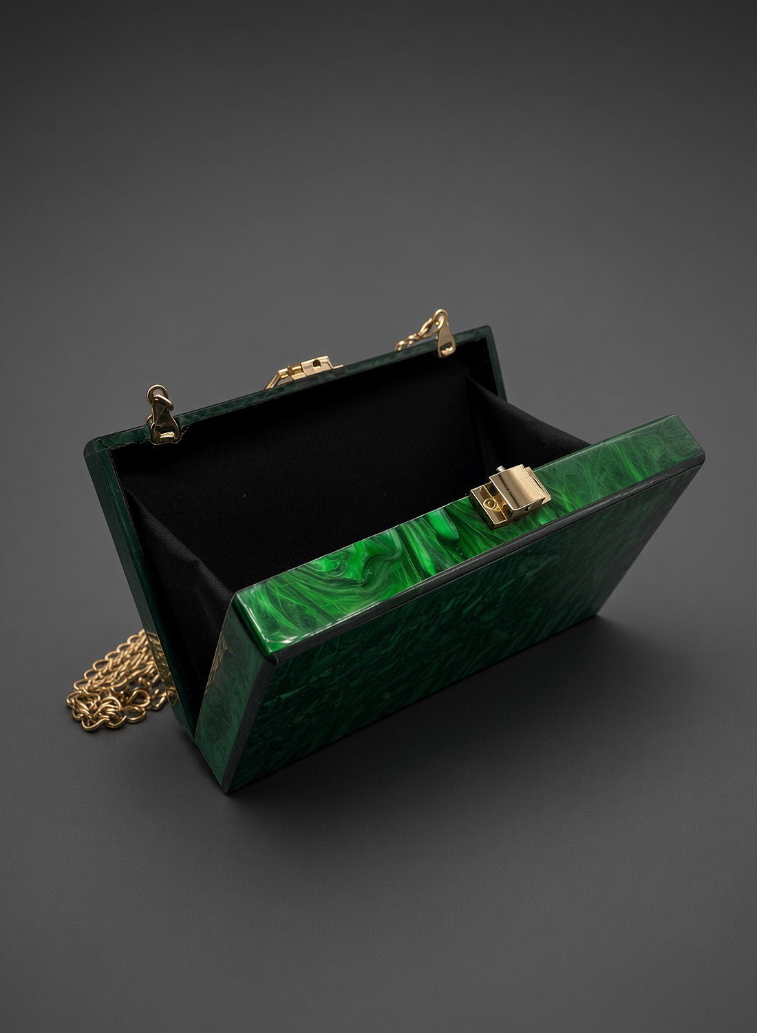 Emerald Deco Vintage Style Clutch Bag