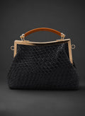 The Wallis Black Faux Snakeskin Handbag